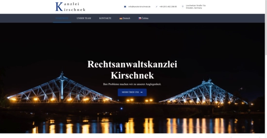 Portfolio-Bild: Zweisprachige Website für eine Dresdner Rechtsanwaltskanzlei